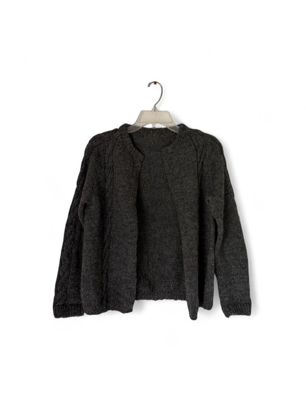 Women's Grey cable knit cardigan relaxed fit S SMAL
